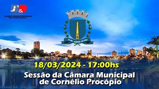 SESSÃO DA CÂMARA MUNICIPAL DE C PROCÓPIO  18032024 [upl. by Hueston531]