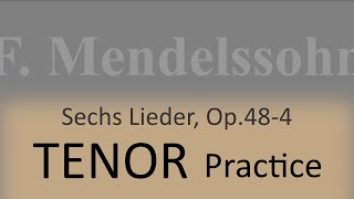 Mendelssohn Op484 Lerchengesang  Tenor practice [upl. by Nebe]