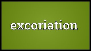 Excoriation Meaning [upl. by Alioz]