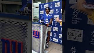 Malik Nabers on his incredible 🧨 catch at Giants practice “I’m always inbounds” 😅 nfl [upl. by Akinal450]