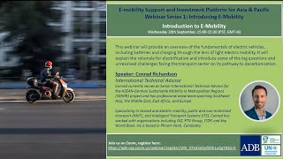 EMobility Webinar Series Introduction to EMobility [upl. by Afira]