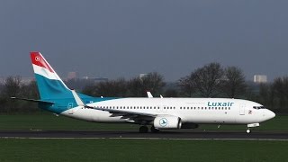 PLANE SPOTTING COMPILATION ROTTERDAM AIRPORT  Bizzjets Luxair Falcon 7X [upl. by Grimonia]