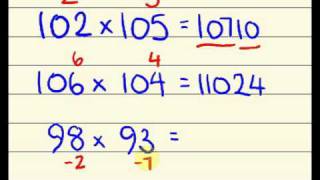 Fast maths trick  multiply two numbers near 100 faster than a calculator using vedic math [upl. by Fairley]