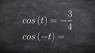 Evaluating for cosine using even and odd functions [upl. by Tcideneb]