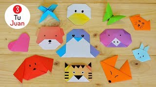 12 Figuras de Papel en ORIGAMI  Manualidades DIY 🎨  JuanTu3 [upl. by Kceb]