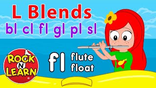 Beginning Consonant Blends with L  Learn to Read Words with bl cl fl gl pl sl  Rock ’N Learn [upl. by Hewett285]