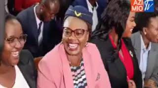 Gathoni Wamuchomba amp Cate Waruguru arrived at Milimani law court to hear Gachagua impeachment case [upl. by Edrei777]