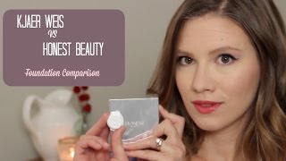 Honest Beauty vs Kjaer Weis Cream Foundation Comparison amp Demo [upl. by Notlok52]