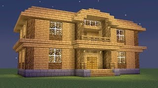 Minecraft  How to build a wooden mansion [upl. by Bahr516]