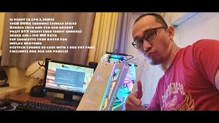 Unbox Keytech Cyborg 03 how to setup mid gaming computer [upl. by Denny733]