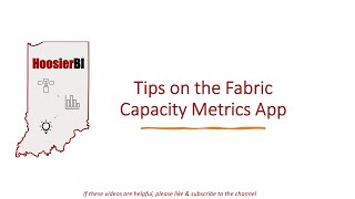 Tips on Using the Fabric Capacity Metrics App [upl. by Siram]