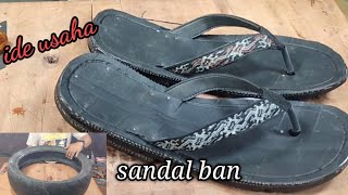 Membuat sandal dari ban bekas [upl. by Ettennek]