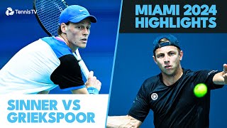 Jannik Sinner vs Tallon Griekspoor Highlights  Miami 2024 [upl. by Anerec877]