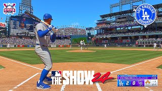 MLB The Show 24 Los Angeles DODGERS vs Colorado ROCKIES  Teoscar Hernández  Gameplay PS5 60fps HD [upl. by Rhyner]