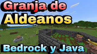 granja de aldeanos minecraft bedrock 121 [upl. by Theo]