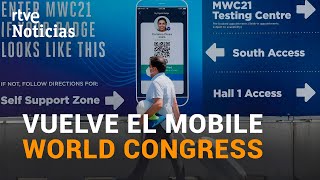 Arranca el primer MOBILE WORLD CONGRESS postpandemia con menos público y sonadas ausencias  RTVE [upl. by Nagiam]