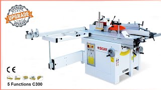 SICAR C300 5 FUNTIONS IN 1 WOODWORKING COMBINATION MACHINEA WORKDSHOP IN ONE COMPACT MACHINE [upl. by Einej97]