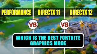 Performance vs DirectX 11 vs DirectX 12  which is the best graphics mode in Fortnite [upl. by Euqram]