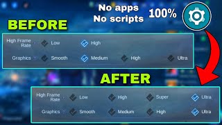 How to Get ULTRA REFRESH RATE Settings in Mobile Legends [upl. by Blackman851]