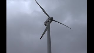 HSW BWU 100057 Windrad bei Sturm im Windpark Feldheim [upl. by Mcgean]