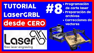 🔥💻 TUTORIAL LaserGRBL desde CERO parte 8 CURSO CORTAR con laser VECTORES corte laser con INKSCAPE [upl. by Aleedis684]