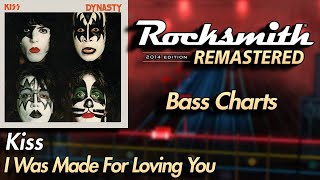 Kiss  I Was Made For Loving You  Rocksmith® 2014 Edition  Bass Chart [upl. by Eanil703]