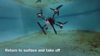 TJFlyingFish AerialAquatic Quadrotor With Tiltable Propulsion [upl. by Shelly458]