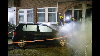 Auto tweemaal doelwit van brandstichting in één nacht Jacob Marisstraat Schiedam [upl. by Melvina]