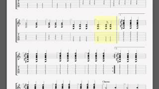 Metallica Tuesday s Gone James guitar tablature [upl. by Karlee132]