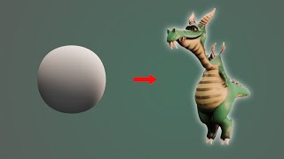 How to make Stylized DRAGON  Blender 40 [upl. by Matthew]