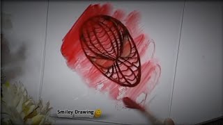 Easy Glass Painting Ideas  SpiderMan Glass Painting With Water Colour  SMILEY DRAWING  Painting [upl. by Nagle]