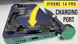 Charging Port Replace And Repair Iphone 14 Pro [upl. by Adin943]