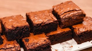 No chocolate  No butter  easiest BROWNIE recipe ever super fudgy and bts [upl. by Rica]