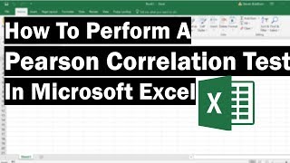 How To Perform A Pearson Correlation Test In Excel [upl. by Veats]