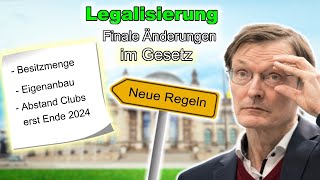 Finale Änderungen Legalisierung  Neue Regelungen Besitzmenge  Zeitplan [upl. by Noseimaj35]