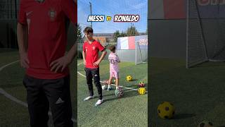 MESSI vs RONALDO 🤣🔥 KICK UP ⭐️🏆 CHALLENGE v7skills [upl. by Sawtelle632]