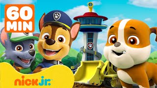 Rubble Joins the PAW Patrol w Marshall amp Chase  1 Hour Compilation  Rubble amp Crew [upl. by Semyaj]