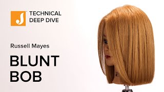 How to Cut Blunt Bob Haircut with Scissors  Technical Deep Dive [upl. by Hplar]