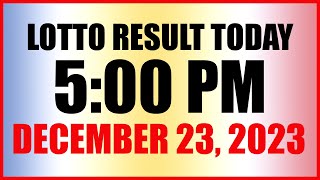 Lotto Result Today 5pm December 23 2023 Swertres Ez2 Pcso [upl. by Nettle487]