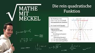 Die rein quadratische Funktion  MatheMitMeckel machts möglich [upl. by Leidgam]