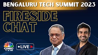 LIVE Nikhil Kamath amp Narayana Murthy  Fireside Chat  Bengaluru Tech Summit 2023  N18L CNBC TV18 [upl. by Kim10]