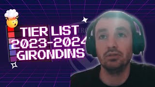 La Tier List Girondins de la saison de Jonathan dAgostino 20232024 [upl. by Nit]