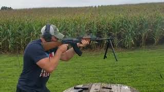 Josh running the new m72 yugo RPK post sample machinegun [upl. by Narol]