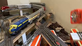 Progress on the 027 Ultimate Reversal loop slash yardThree 45 degree Crossover and coupling Track [upl. by Lynnette]