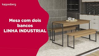 Mesa com dois bancos LINHA INDUSTRIAL  Kappesberg [upl. by Alyahsat]