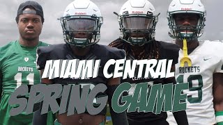 🚀🤞🏿Miami Central Green Vs White 🟢⚪️ Intersquad Scrimmage Game Highlights 2022 🏈🔥 [upl. by Eimmas]