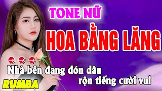 Hoa Bằng Lăng Karaoke Tone Nữ  Rumba Beat Ngân Ngân [upl. by Assyn50]