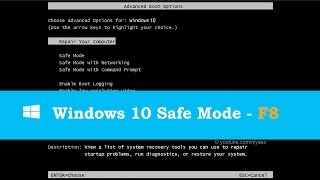 Boot to Safe Mode in Windows 10  Enable F8 Key [upl. by Huesman]