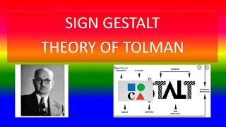 Sign Gestalt Theory of TOLMAN  Learning Theory [upl. by Akihsal]