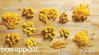 How to Make 29 Handmade Pasta Shapes With 4 Types of Dough  Handcrafted  Bon Appétit [upl. by Philipps]